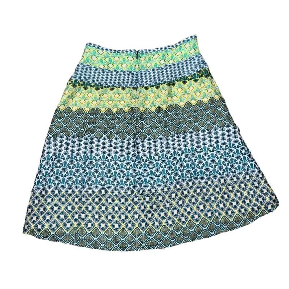 Women's Prana Blue and Green A-Line Skirt Size 6 - Picture 4 of 5